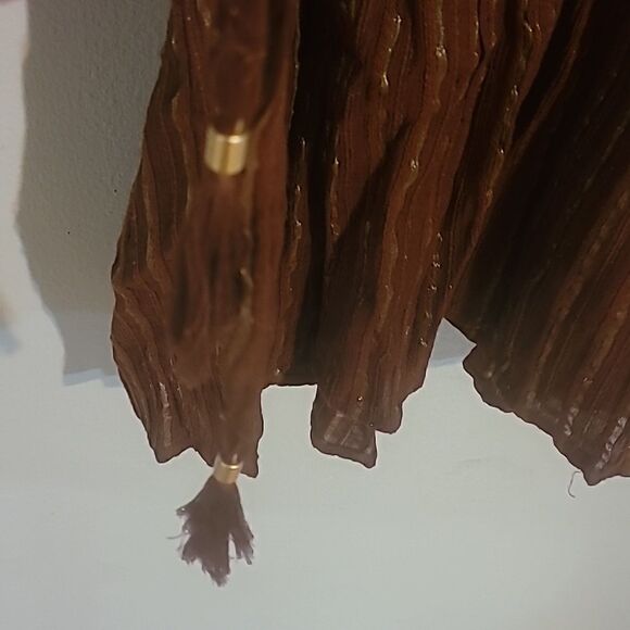 NWT L*Space Vida Button Tassel Tie Brown Gold Rare Color Dress Women's Small - Picture 8 of 11